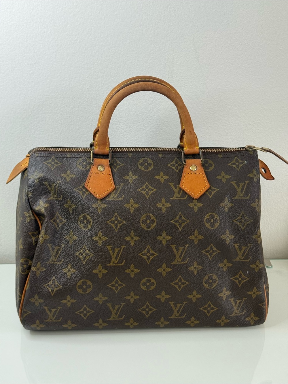 SOLD- Louis Vuitton Brown Monogram Canvas Speedy 30 Handbag